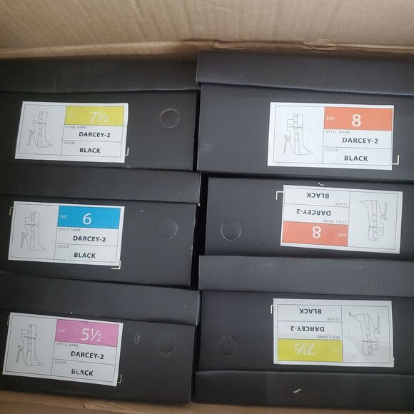 Liliana womens ankle booties Black Studded Peep Toe zipper closure high Sz 7.5 - Picture 10 of 13